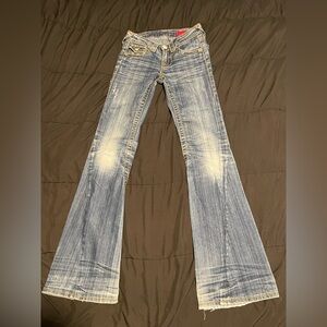 Vigoss Distressed Blue Flare Jeans
